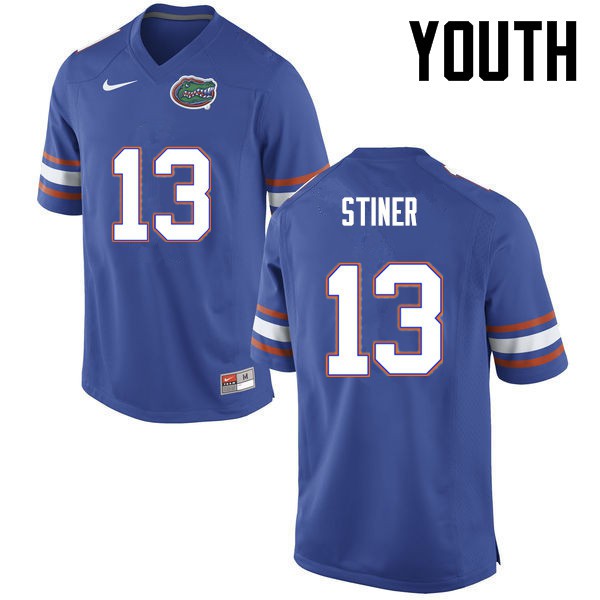 Florida Gators Youth #13 Donovan Stiner College Football Jersey Blue